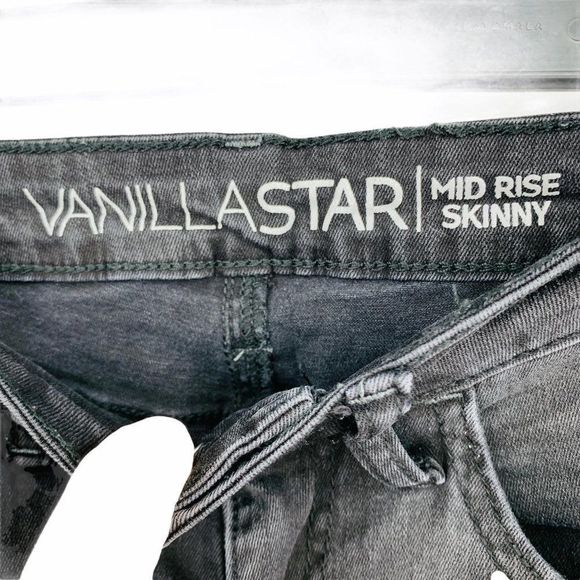 Vanilla Star Jeans sz 5 9686 Embroider Distress - Picture 3 of 9